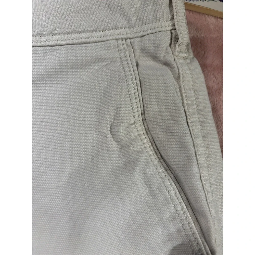 Peter Millar Chino Shorts Mens 38 Khaki Tan Flat Front Cotton Blend. Canvas.